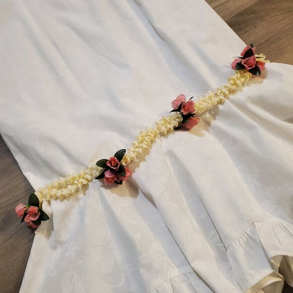 Vtg Hawaiian Original Hilo Hatties Wild Ginger Lei Sz 16 Wedding Muumuu Dress - Picture 3 of 9